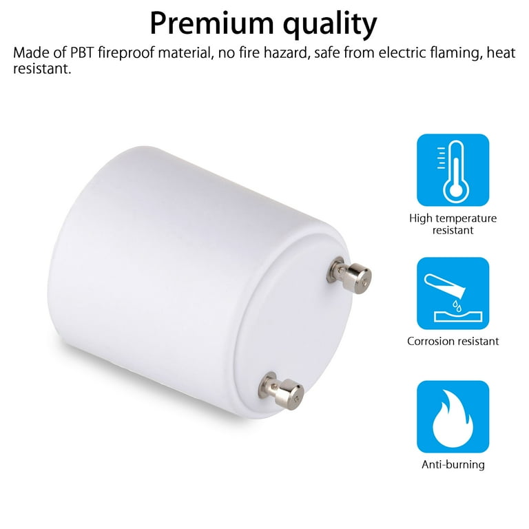 Jammas 1X GU24 to E27/E26 White LED Light Lamp Bulb Adapter Holder Socket Jammas 1X GU24 to E27/E26 White LED Light Lamp Bulb Adapter Holder Socket